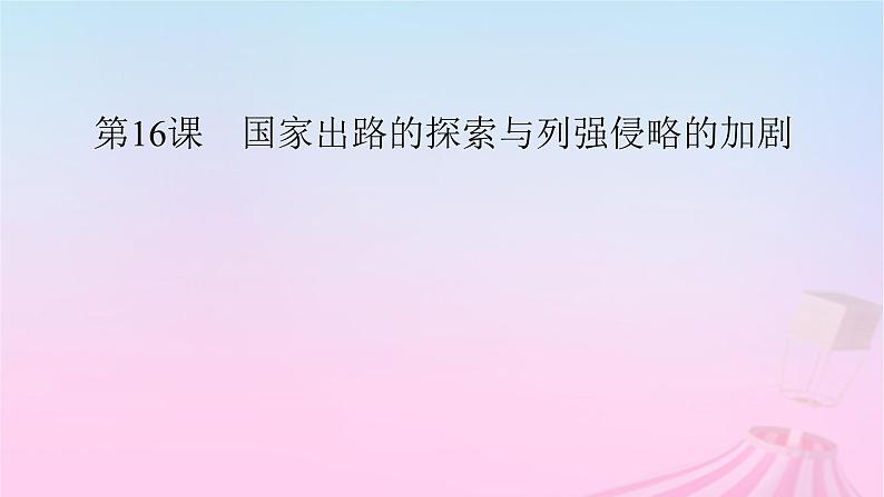 新教材适用2023_2024学年高中历史第5单元晚清时期的内忧外患与救亡图存第16课国家出路的探索与列强侵略的加剧课件部编版必修中外历史纲要上03