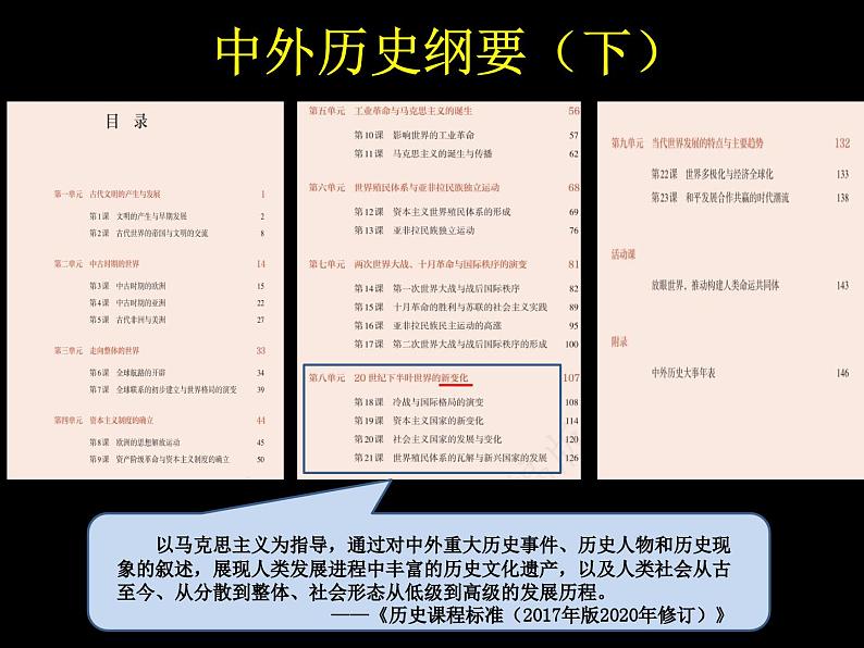 《中外历史纲要（下）》第八单元内容分析及教学建议课件第4页