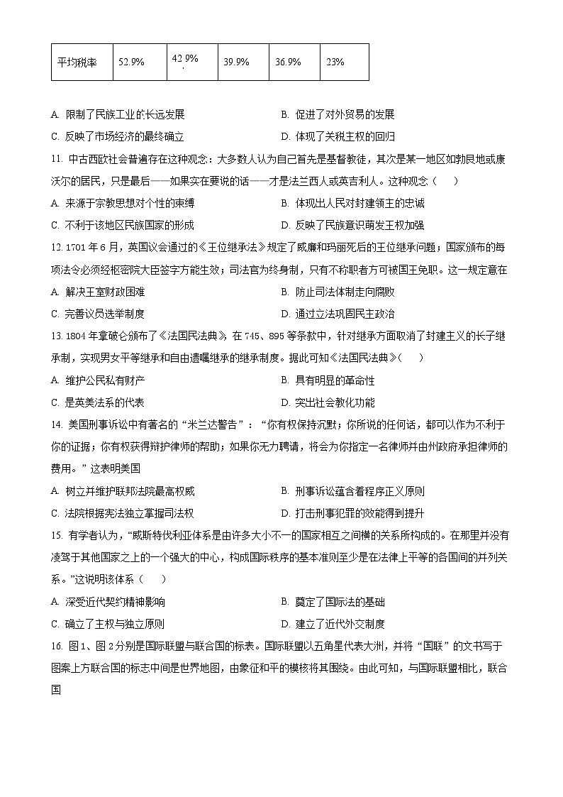 湖南省邵阳市第二中学2023-2024学年高二上学期期中考试历史试题（解析版）03