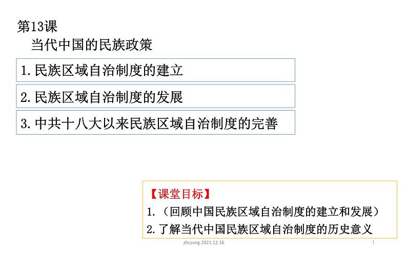 第13课 当代中国的民族政策课件01