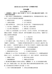 四川省泸州市叙永县2023-2024学年高一上学期期中考试历史试题（含答案）