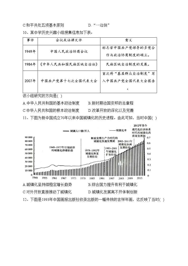 河北省张家口市名校2024学年高三上学期11月阶段测试历史试卷(含解析)第3页