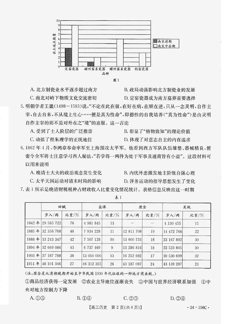 辽宁省铁岭市一般高中协作校2023-2024学年高三上学期期中考试历史第2页