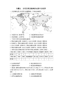 2024年高考历史一轮复习专题九　古代文明交流和多元的中古世界（训练）