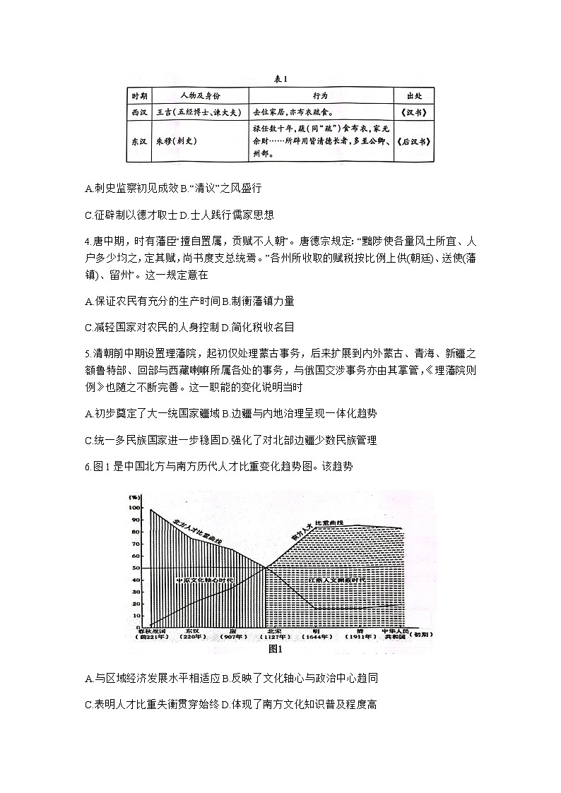 江苏省连云港市2023-2024学年高三上学期期中调研考试历史试题（含答案）第2页