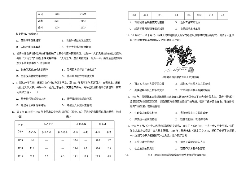 云南省红河州开远市2023-2024学年高二上学期期中考试历史试卷第2页