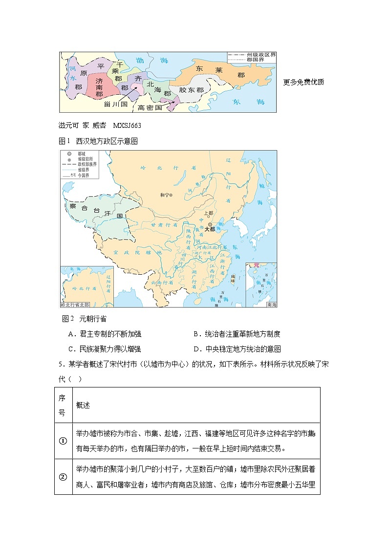 湖南省岳汨联考2023-2024学年高三上学期期中考试历史试题第2页
