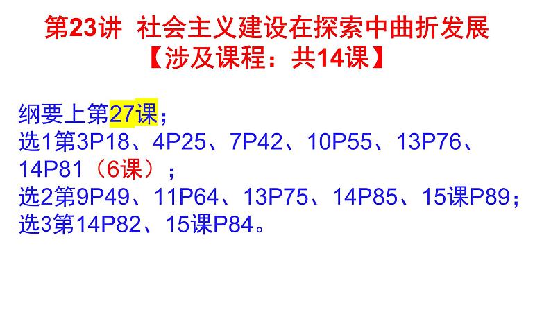 第23讲  社会主义建设在探索中曲折发展课件 2024届高三一轮复习第3页