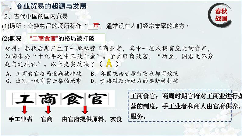 选择性必修二《经济与社会生活 》新视角课件 第7课 古代的商业贸易08