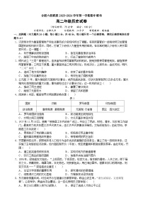 2024合肥六校联盟高二上学期期中考试历史含解析