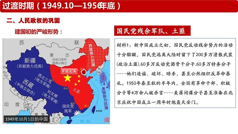 第26课 中华人民共和国成立和向社会主义的过渡 课件-2024届高三统编版（2019）必修中外历史纲要上一轮复习第8页