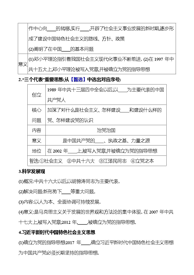 第十单元  第28课　改革开放以来的巨大成就 导学案2023-2024 部编版高中历史 必修上册02