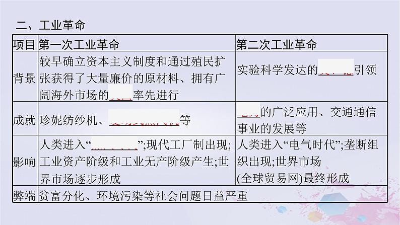 适用于新高考新教材广西专版2024届高考历史二轮总复习第三板块世界古代近代史第十一讲近代资本主义经济的兴起与对外殖民课件06