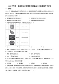 2024浙江省县域教研联盟高三上学期12月模拟考试历史含解析