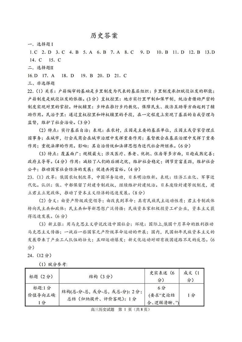 历史参考答案第1页