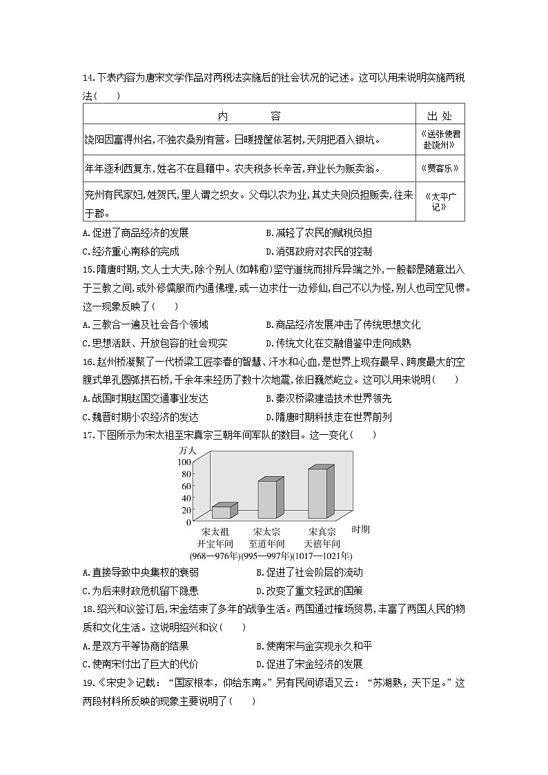 2024江苏省五市十一校高一上学期12月阶段联测试题历史无答案第3页