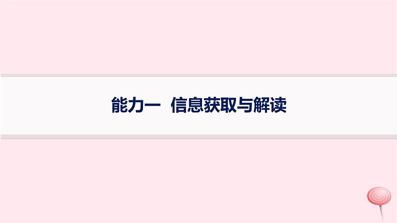 适用于新高考新教材通史版2024版高考历史二轮复习第2编关键能力专项训练能力1信息获取与解读课件第1页