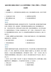 湖北省宜昌市部分省级示范高中2023-2024学年高二上学期11月月考历史试卷（Word版附解析）