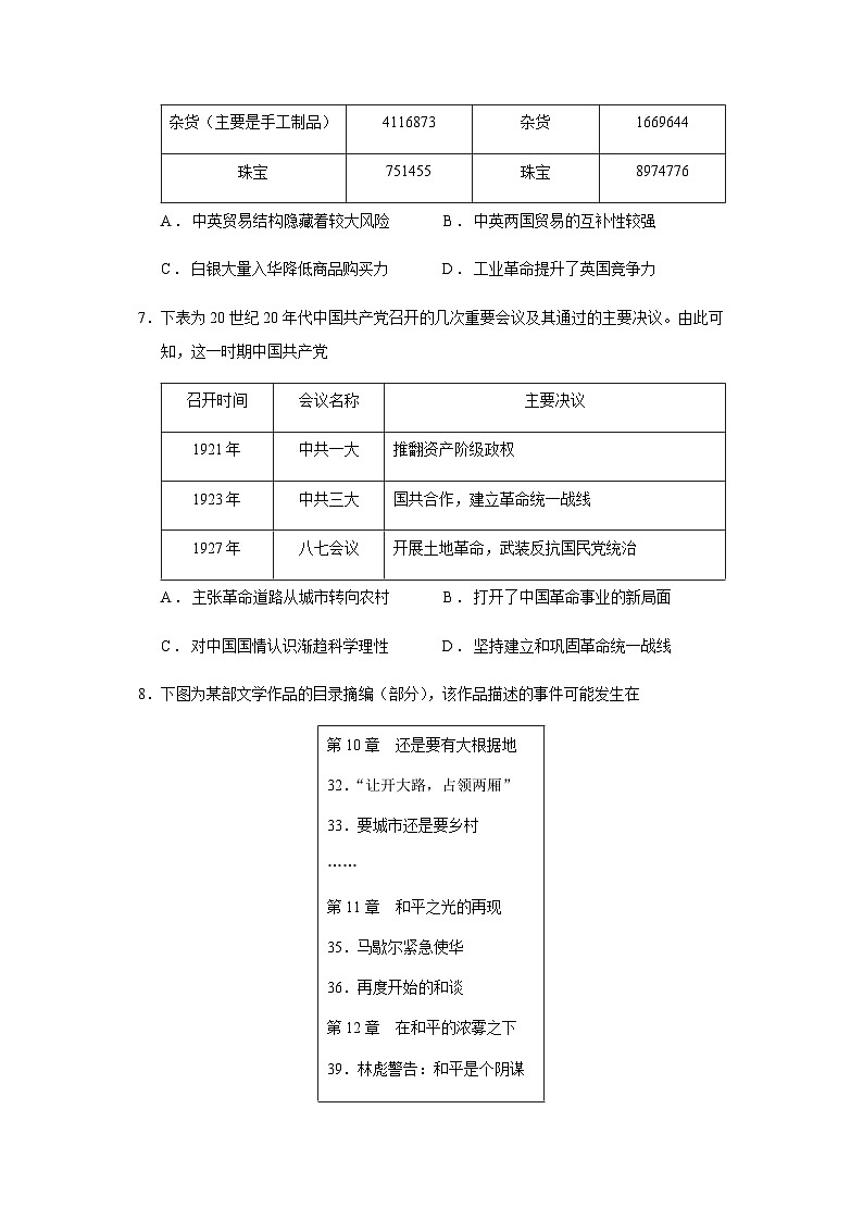 2024届江苏省淮安市淮阴中学等五校联盟高三10月学情调研测试历史试题含答案第3页