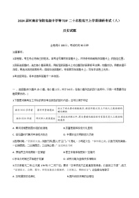 2024届河南省信阳高级中学等TOP二十名校高三上学期调研考试（八）历史试题含答案