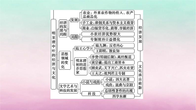 新教材专题版2024高考历史二轮专题复习第一部分第一编中国古代史步骤二阶段四中华文明的辉煌与迟滞__明朝至清朝前期课件08