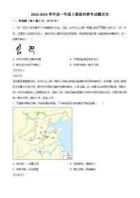 湖南省岳阳市岳汨联考2023-2024学年高一上学期期中考试历史试题（Word版附解析）