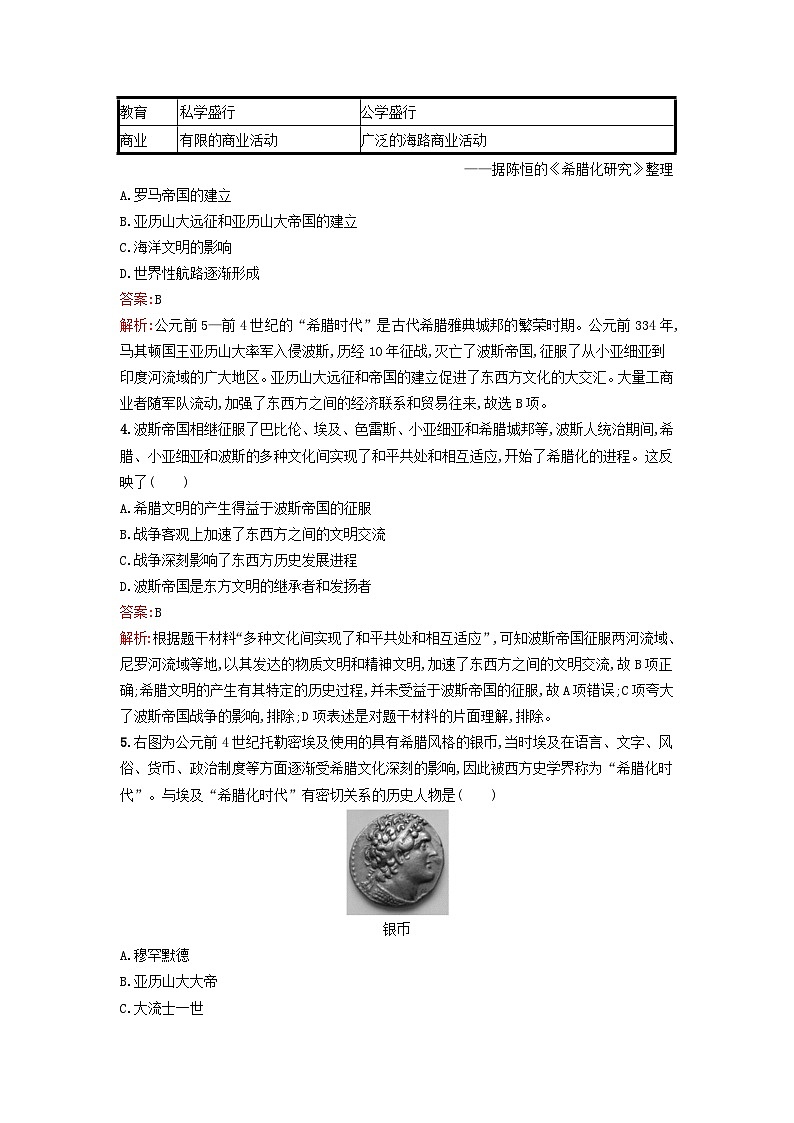 新教材2023年秋高中历史第五单元战争与文化交锋过关检测A卷部编版选择性必修3第2页