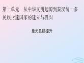 新教材2023_2024学年高中历史第一单元从中华文明起源到秦汉统一多民族封建国家的建立与巩固单元总结提升课件部编版必修中外历史纲要上