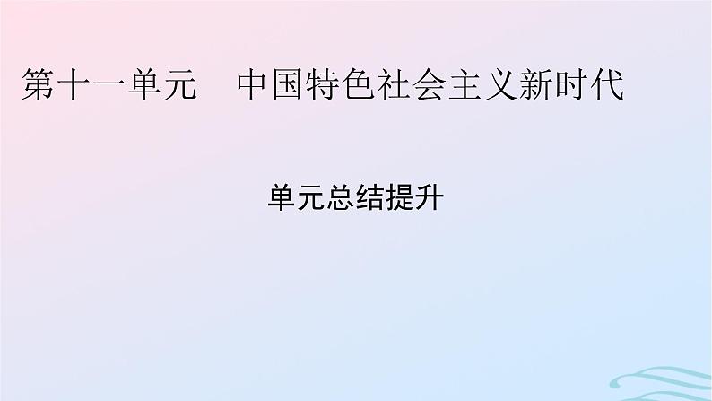 新教材2023_2024学年高中历史第十一单元中国特色社会主义新时代单元总结提升课件部编版必修中外历史纲要上01