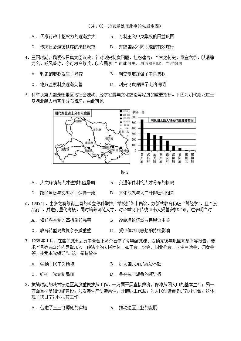 2023-2024学年吉林省长春博硕学校高二上学期第一次阶段性测试历史试题含答案第2页