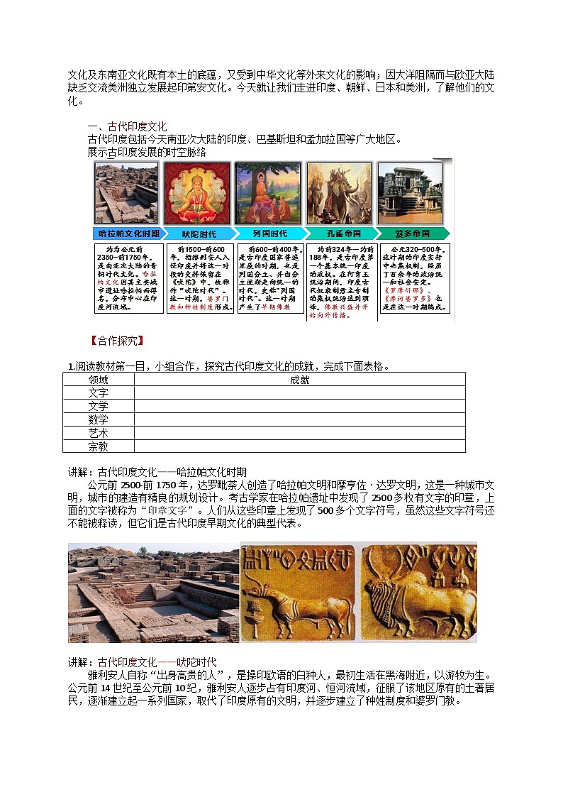 第5课 南亚、东亚和美洲的文化教案02