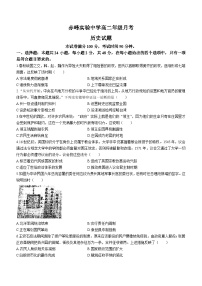 内蒙古自治区赤峰实验中学2023-2024学年高二上学期11月期中历史试题（Word版附答案）