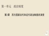 新教材2024版高中历史第一单元政治制度第二课西方国家古代和近代政治制度的演变课件部编版选择性必修1