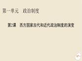 新教材2024版高中历史第一单元政治制度第二课西方国家古代和近代政治制度的演变课件部编版选择性必修1
