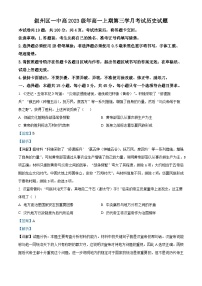 四川省宜宾市叙州区第一中学校2023-2024学年高一上学期第三学月考试历史试题（解析版）