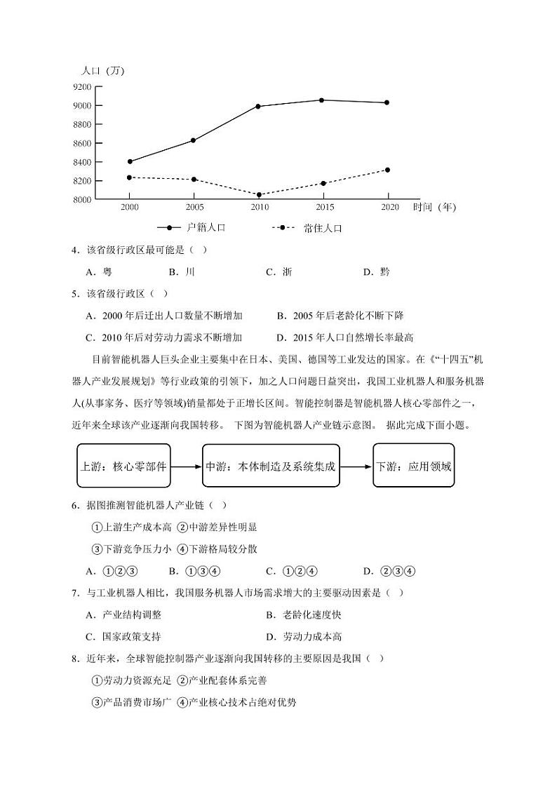 陕西省西安市阎良区2023-2024学年高三上册第三次质量检测历史模拟试题（附答案）02