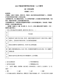 2024湖北省新高考联考协作体高一上学期12月联考历史试卷含解析