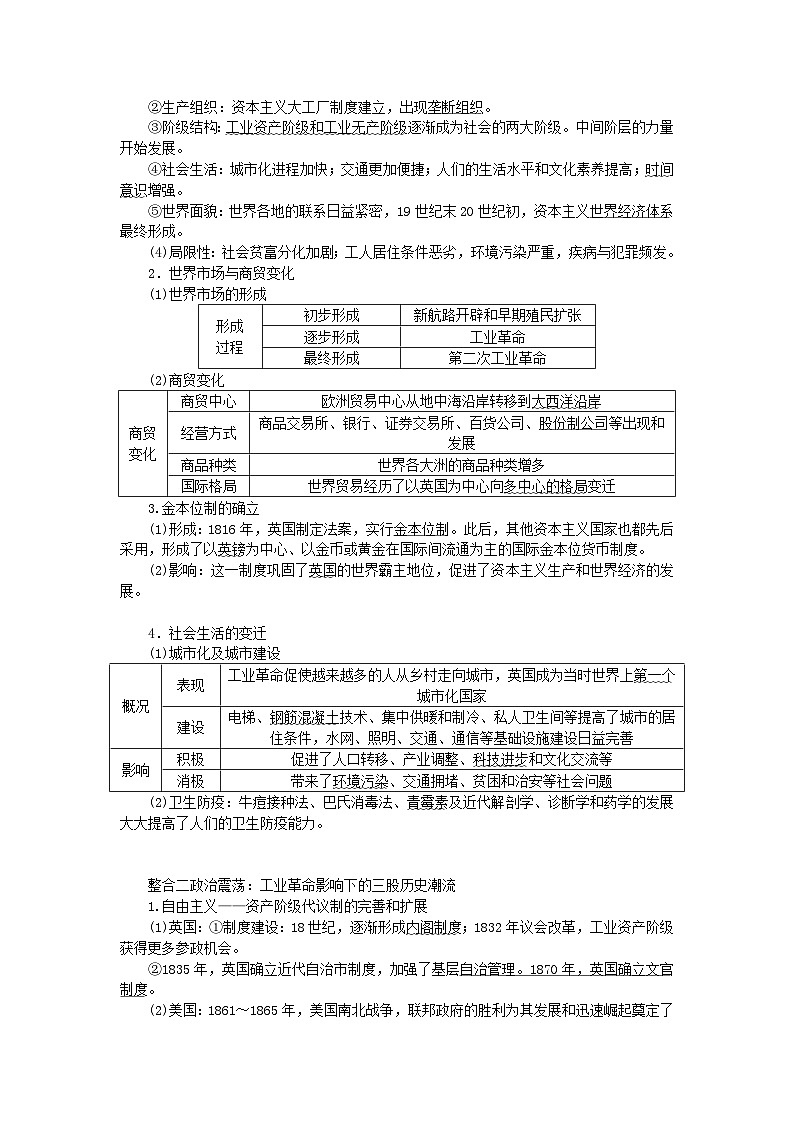 新教材通史版2024高考历史二轮专题复习第一部分第三编世界史步骤一第十一讲工业文明的来临扩张__世界近代史后期从18世纪到20世纪初教师用书第3页