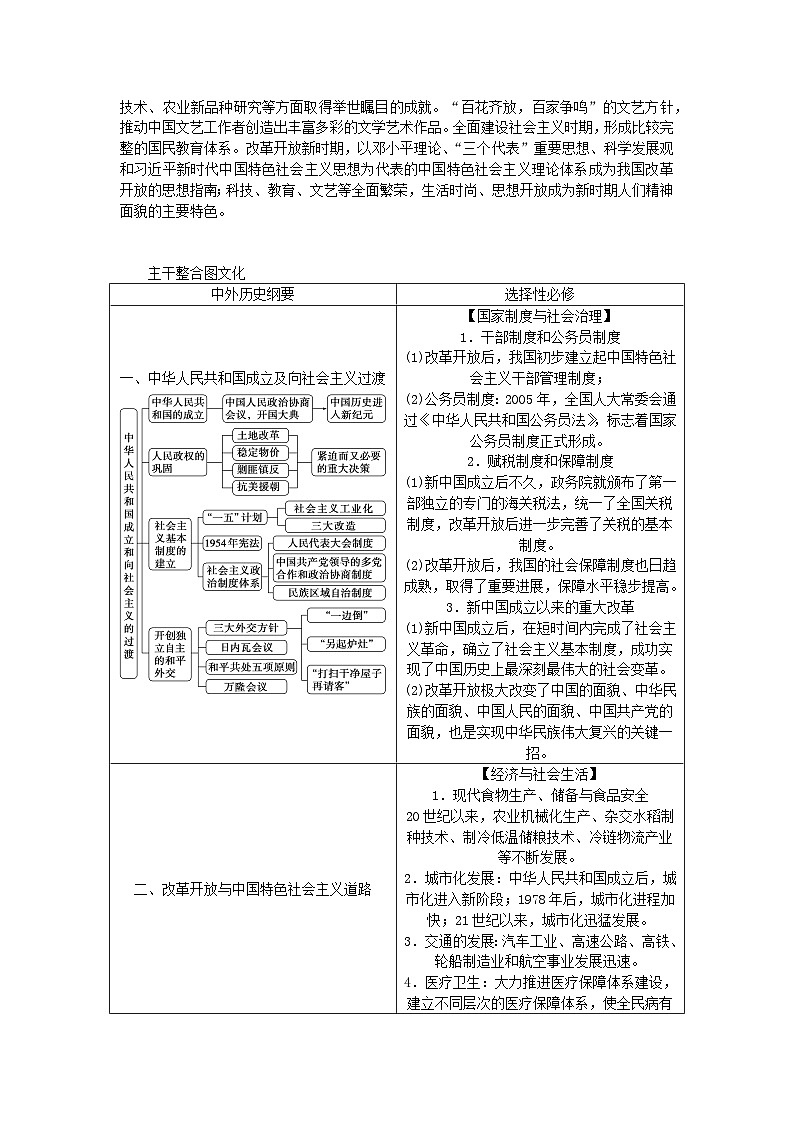 新教材专题版2024高考历史二轮专题复习第一部分第二编中国近现代史步骤二阶段七中华文明的再铸与复兴__现代中国教师用书02