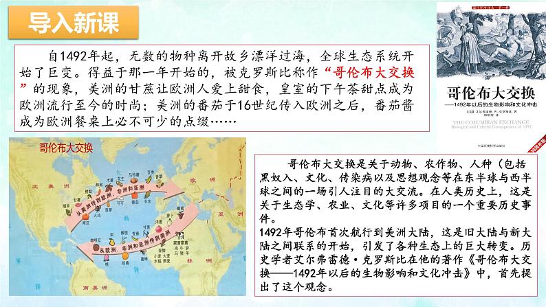 第2课 新航路开辟后的食物物种交流教学课件第2页