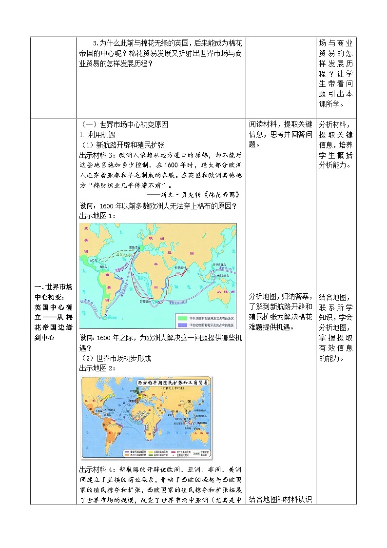 选择性必修2 第8课 世界市场与商业贸易教学设计第3页