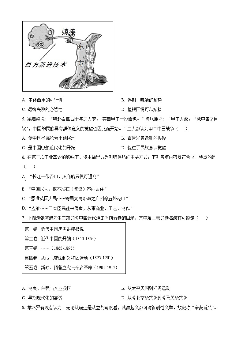 2024菏泽一中高一上学期12月月考试题历史含解析02