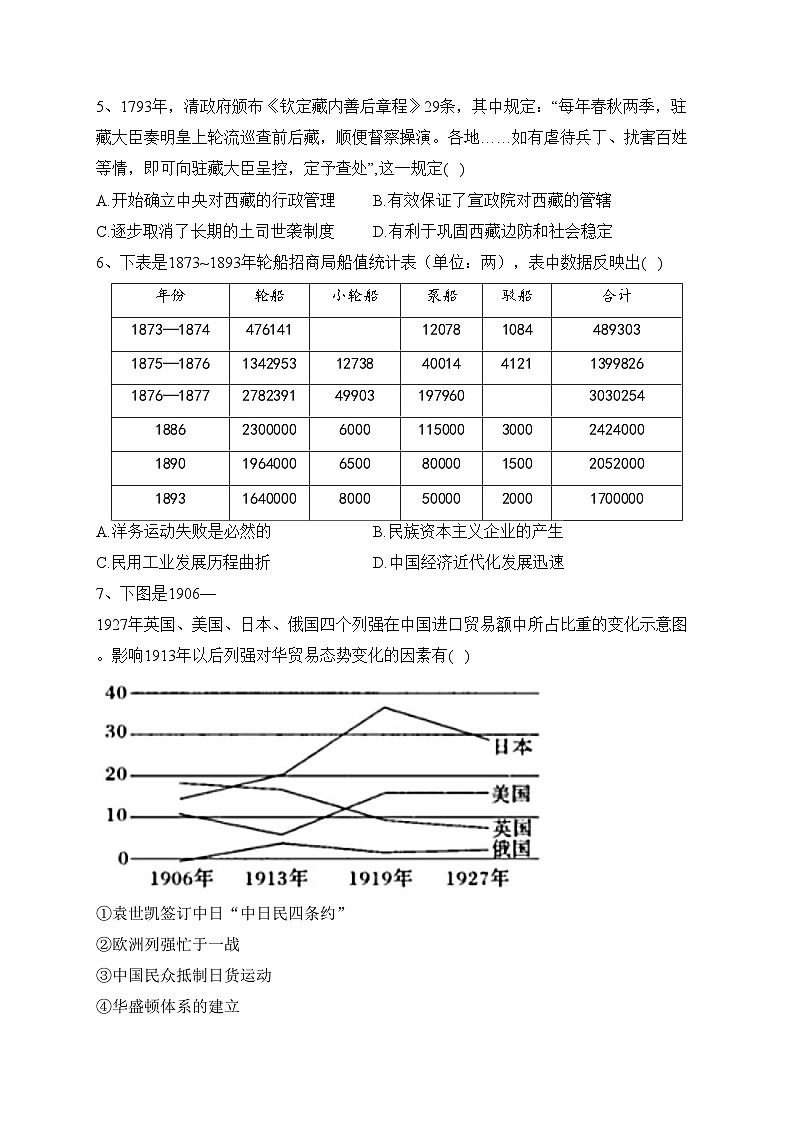 江苏省南通市如皋市2023届高三上学期期末考试历史试卷(含答案)02