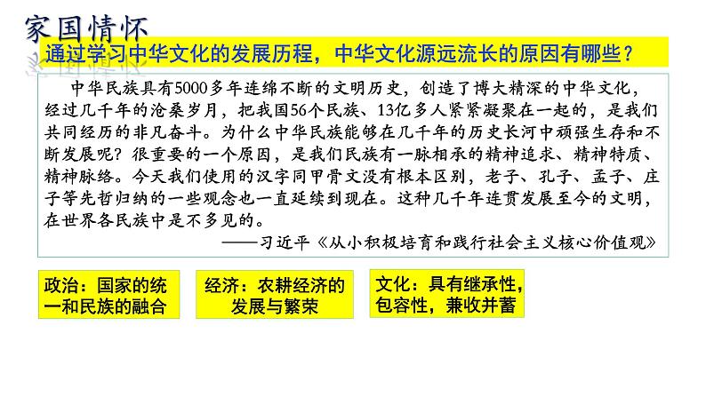 第1课 中华优秀传统文化的内涵与特点 课件 2022-2023学年高二下学期历史统编版（2019）选择性必修3文化交流与传播第4页