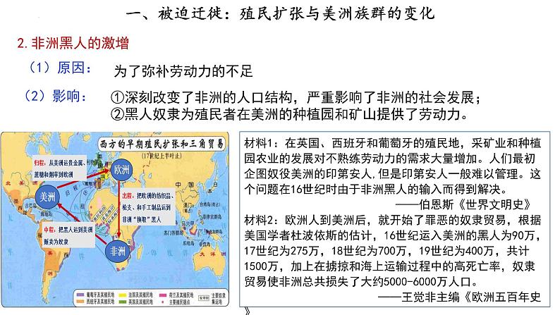 第7课   近代殖民活动和人口的跨地域转移 课件-2023-2024学年高二下学期历史统编版（2019）选择性必修3文化交流与传播第7页