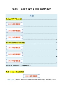 专题11 近代资本主义世界体系的确立-备战2024年高中学业水平考试历史真题分类汇编