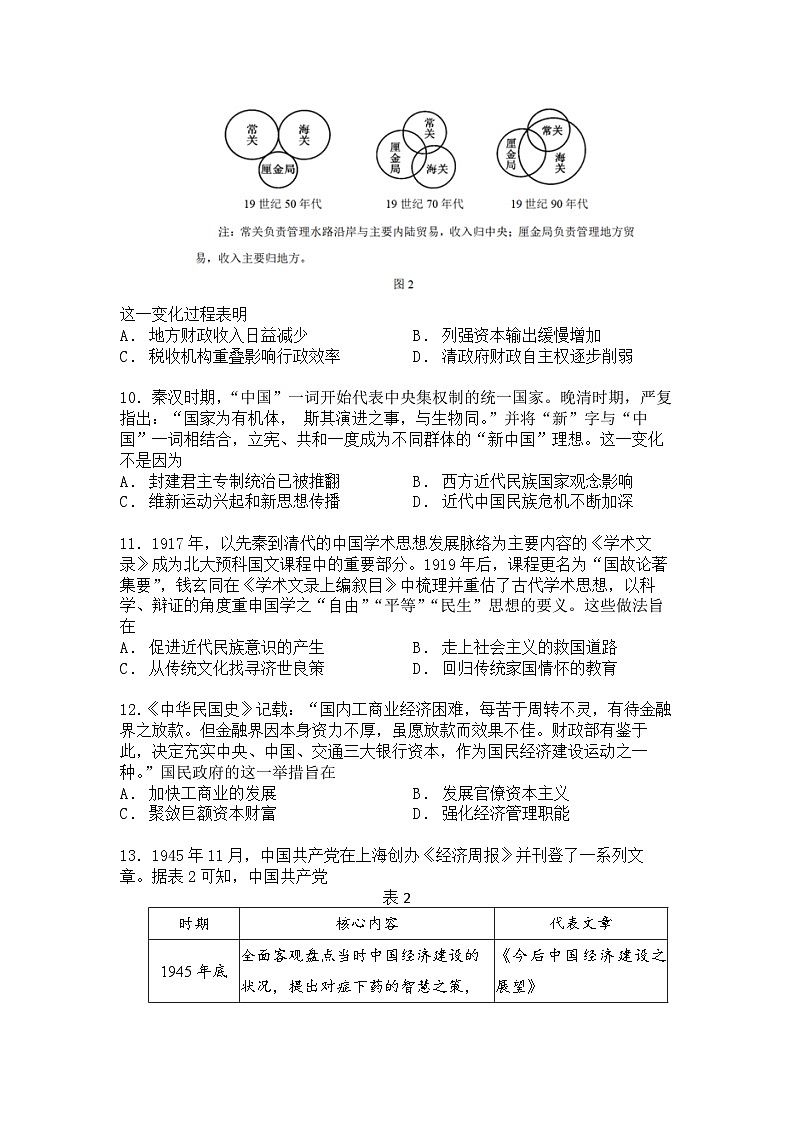 2024郴州“十校联盟”高一上学期期末模拟考试历史含解析03