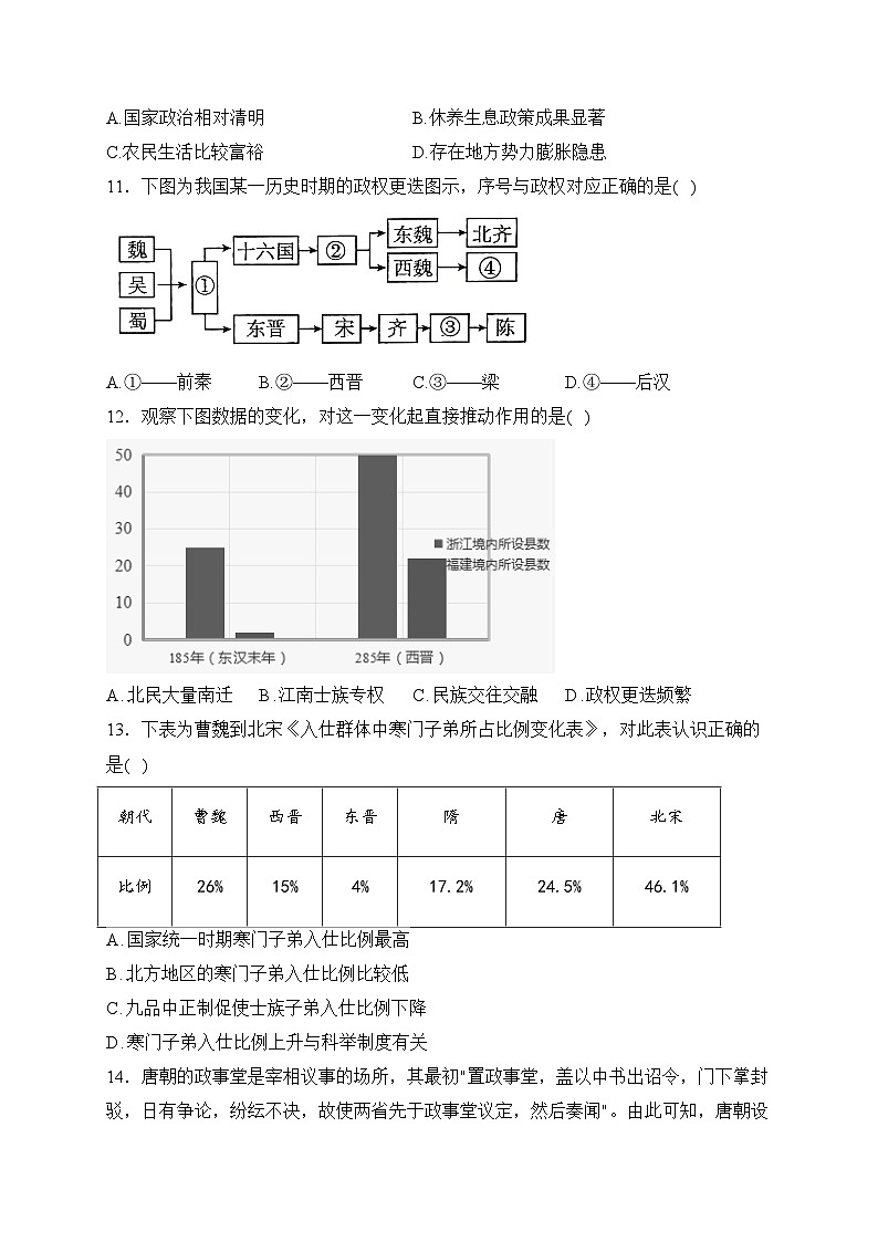 云南省玉溪市名校2022-2023学年高一上学期期中考试历史试卷(含答案)03
