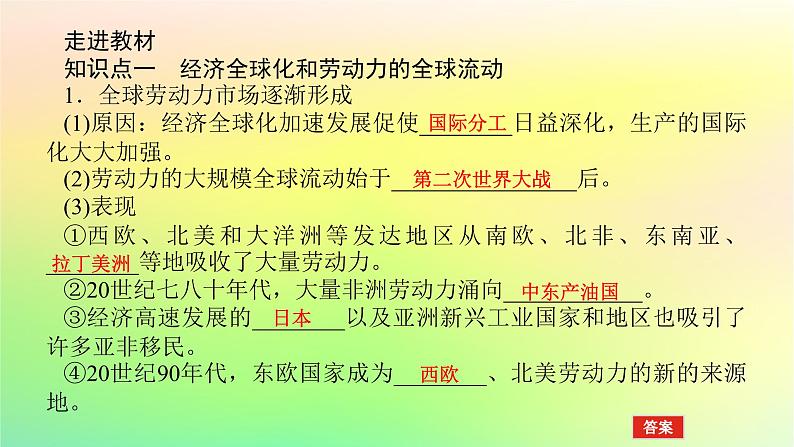 新教材2023版高中历史第三单元人口迁徙文化交融与认同第八课现代社会的移民和多元文化课件部编版选择性必修305