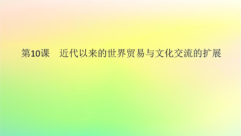 新教材2023版高中历史第四单元商路贸易与文化交流第十课近代以来的世界贸易与文化交流的扩展课件部编版选择性必修301